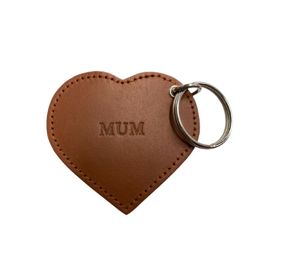 Leather Key Ring Heart Mothers Day