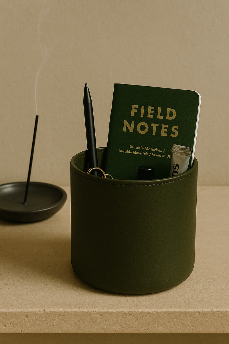 ATLEY. Leather Vessel