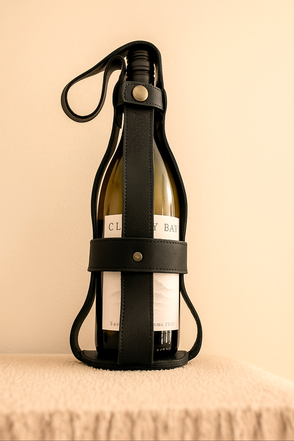 leather wine carrier