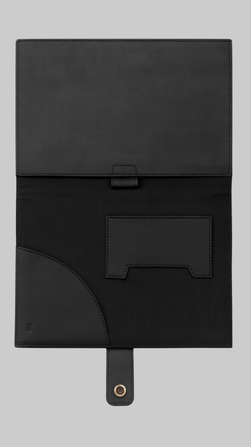 ATLEY. Black Leather Compendium - Personalised Option