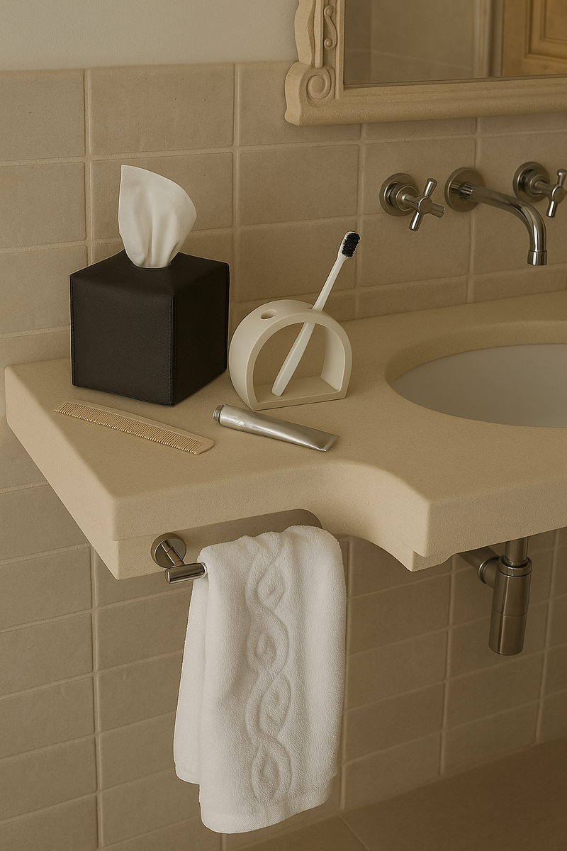 ARCHIVE - Leather Tissue Box Cover - BLACK - Small - Limited Edition