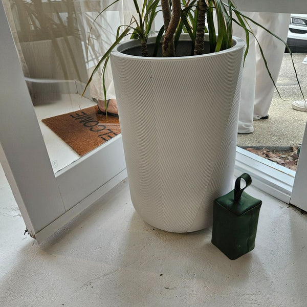 Leather Door Stop - Olive