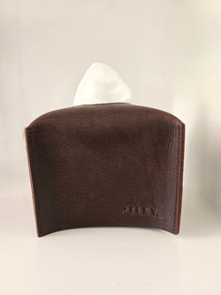 Leather Tissue Box Cover - Espresso - Small - Limited Edition