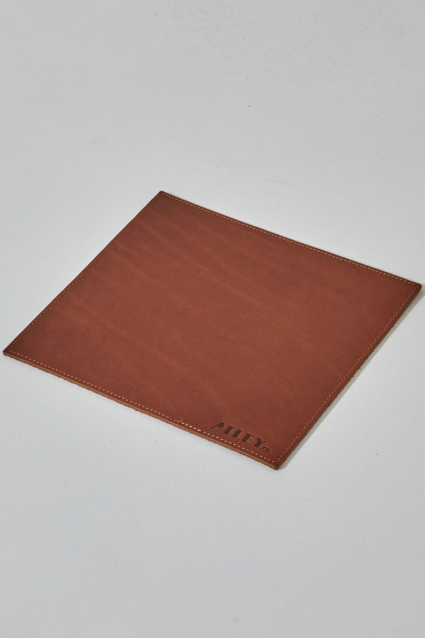Leather Mouse Pad in Tan Option to Personalise Made in Melbourne